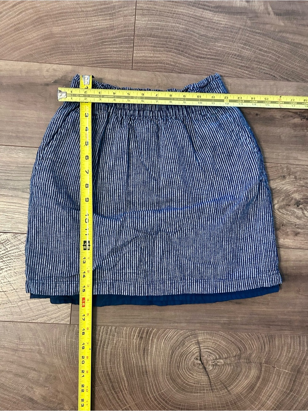 J. Crew Blue and White Striped Mini Skirt